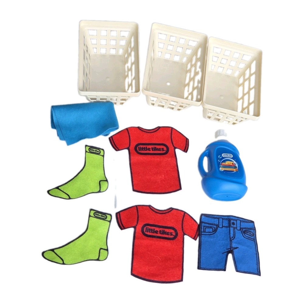 Little Tikes Pretend Play Washing Machine Replacement Baskets Detergent Clothes